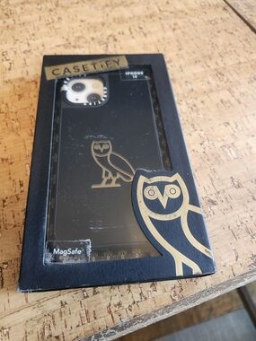 OVO Black and Gold MagSafe iPhone Case with Owl Graphic